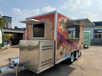 Camion de cuisine mobile entièrement équipé de 15 pieds, remorque de cuisine commerciale, camionnette de concession, remorque de cuisine de rue