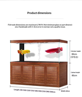Aquarium extérieur domestique éco-responsable avec support en aluminium et éclairage LED intelligent, en verre trempé ultra-blanc personnalisé pour la vente en gros