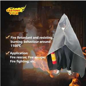 Emergenza fuga pelle-friendly fibra di carbonio misto aramide ritardante di fiamma in fibra di vetro libero coperta antincendio - Product Image 4