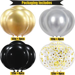 Pancarta <span class=keywords><strong>de</strong></span> Feliz <span class=keywords><strong>Cumpleaños</strong></span>, Decoración <span class=keywords><strong>de</strong></span> <span class=keywords><strong>Cumpleaños</strong></span>, <span class=keywords><strong>Globos</strong></span> <span class=keywords><strong>de</strong></span> 12 Pulgadas con Cintas <span class=keywords><strong>para</strong></span> Hombres, Mujeres, Niñas y Niños, Decoración <span class=keywords><strong>de</strong></span> Fiesta - Product Image 4