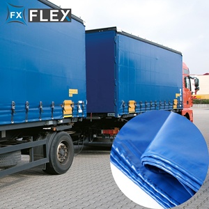 Tissu vinyle 100% polyester FLFX pour bâche de remorque extérieure, 18 oz, 1200D, rouleau de bâche en PVC imperméable, bords renforcés pour <span class=keywords><strong>camion</strong></span> à <span class=keywords><strong>benne</strong></span> - Product Image 3