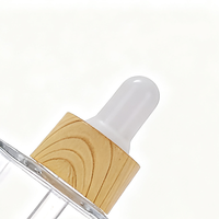 Flacon en verre transparent ambré rose orange bleu vert épais de 30 ml, flacon compte-gouttes cylindrique haut de 1 once