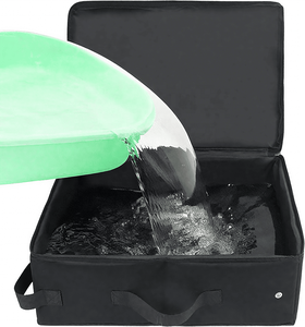 Leichte enthalten Abfall und Geruch Faltbare Haustiers treu Tragbare Kitty Katze Reise Katzen toilette mit Deckel für Autofahrten, Hotel Stay - Product Image 4