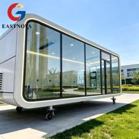 Maison préfabriquée moderne et populaire extérieure de 20 pieds, petite maison, maison de travail mobile, bureau, capsule Apple avec roues