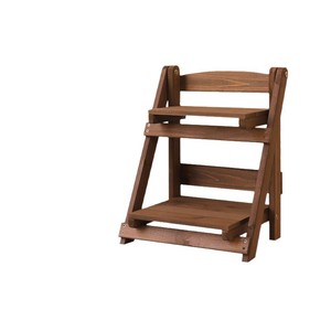 Two Layer Folding Solid Wood Flower Stand <b>Shelf</b> For Balcony Indoor Plant Display <b>Rack</b> Rectangle Standing Type - Product Image 5