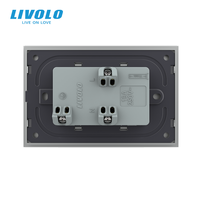 LIVOLO US Canada Thaïlande Standard Électrique 16A 3 Broches Double Sortie 100K Cycles Prise Murale pour Appartement Ecole Rénovation