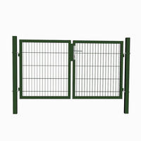 Portail de jardin à double battant en treillis certifié CE, faible entretien, anti-corrosion, pour ferme et villa