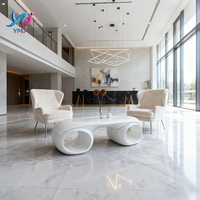 Table basse moderne, durable, convertible, blanche, de luxe, pour salon, hôtel, bureau, patio, jardin
