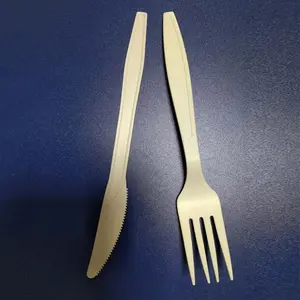 Biodegradable 100% Compostable Biodegradable Biodegradable Fork Corstarch Cutlery Custom Forks Knife Spoon