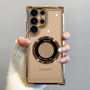 Per <span class=keywords><strong>Samsung</strong></span> S25 S24 S23 Ultra Plus custodia per telefono <span class=keywords><strong>trasparente</strong></span> a quattro angoli Anti-goccia elettrolitica rigida <span class=keywords><strong>Cover</strong></span> protettiva - Product Image 1