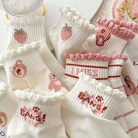 Chaussettes pour femmes en gros – Chaussettes montantes tricotées respirantes violettes, mignonnes et polyvalentes pour l'été, style universitaire, pour filles, chaussettes bateau de sport