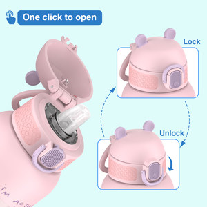 Gourde isotherme portable en acier inoxydable de 550 ml, design sirène personnalisé, impression 3D, avec couvercle pour enfants, maintien thermique 12-24 heures - Product Image 2