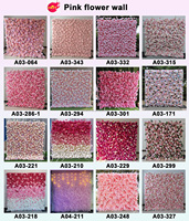 Dinding Bunga Sutra Buatan Realistis Romantis Seri Pink Ungu MILE 8ftx8ft untuk Dekorasi Acara Pesta Pernikahan