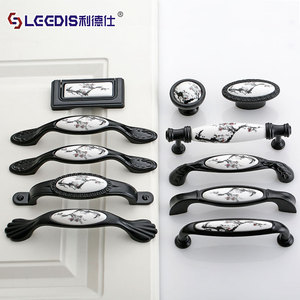 LGEDIS <b>Ceramic</b> Cabinet Handles Oval Zinc Alloy European Style Furniture Hardware <b>Drawer</b> Door <b>Knobs</b> - Product Image 1