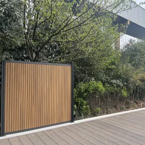customized size garden wpc fence gate composite wood door outdoor using