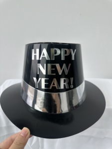 Sombrero de Papel para Fiesta de <span class=keywords><strong>Año</strong></span> <span class=keywords><strong>Nuevo</strong></span>, Sombrero Decorativo para Fiesta Nocturna, Sombrero con Relieve Dorado para Adultos - Product Image 4