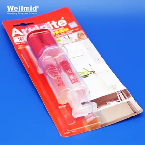 Araldite Rapid Syringe 5 Minuten Schnelle Aushärtung 2 Teile Clear Epoxy Super Strength Bonds Reparatur spurloser Glas kristall DIY ab Kleber