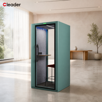 Cabine d'isolation acoustique modulaire préfabriquée, poste de travail portable, pod de mobilier insonorisé, cabine téléphonique insonorisée