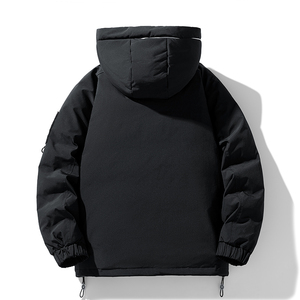 Veste à capuche pour homme, nouvelle collection hiver, logo personnalisé, version coréenne, mode streetwear, coupe fluide, veste de travail confortable - Product Image 4