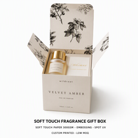Coffret Cadeau Parfumé Personnalisé Doux au Toucher Gaufré avec Carte Intérieure et Dorure à Chaud, Faible MOQ, Emballage Cosmétique de Luxe pour Marques