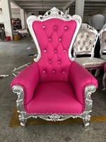 Chaise de trône moderne en bois massif blanc à dossier haut pour reine/roi Durable et élégante pour les hôtels Mariages Fêtes Salles de séjour