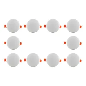 Mini 8.5 cm regolabile LED Spot 15w luce bianca calda colore 6000k incasso moderno pacchetto 10 pezzi struttura cromata nera - Product Image 2