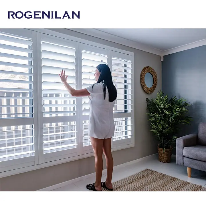 Rogenilan rèm cửa sổ tự động louver cửa sổ kính trồng cửa chớp