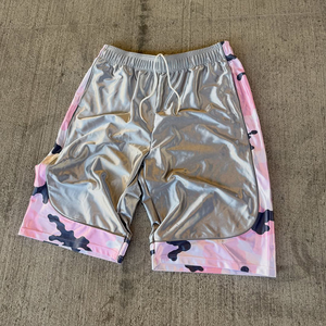 Shorts en satin surdimensionnés pour hommes, style streetwear, baggy, capri, camouflage, hip hop, sport, basketball - Product Image 2