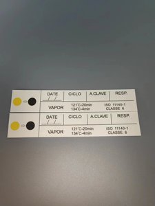 Cartes indicatrices de vapeur de classe 4 de qualité médicale, jaunes, deviennent noires à 134°C ° Fabricant de systèmes de surveillance de la stérilisation pour hôpitaux dentaires - Product Image 5