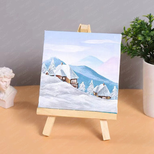 SINOART Wholesale <strong>Mini</strong> Easel Wood 12cmH Display Easel and 6x8cm <strong>Canvas</strong> for Art Supplier - Product Image 5