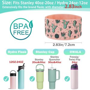 Protective Silicone Base <b>Boot</b> 12oz-24oz for Hydro Flask Anti-Slip Silicone <b>Cover</b> Bumper Compatible with Stanley Tumbler - Product Image 3