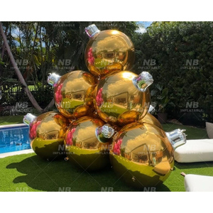 Pvc Inflatable Ball Golden Mirror <b>Balloon</b> Event <b>Decoration</b> Big Shiny Customized <b>Decorative</b> Inflatable Iridescent Mirror Balls Gi - Product Image 1