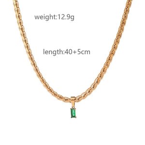Collar con colgante de acero inoxidable caliente, cadena de suéter de oro de 18 quilates para mujer, regalo de joyería de moda - Product Image 3