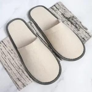 Wholesale of disposable slippers for hotel supplies cotton and linen slippers anti slip soles homestays and hotels