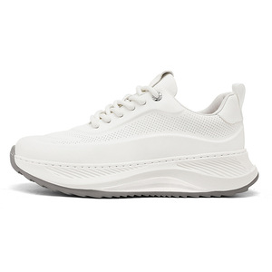 Men's Autumn <b>Lace</b>-up Breathable Mesh Sneakers Casual Height-Increasing <b>White</b> Dad Shoes YZ H35 - Product Image 5