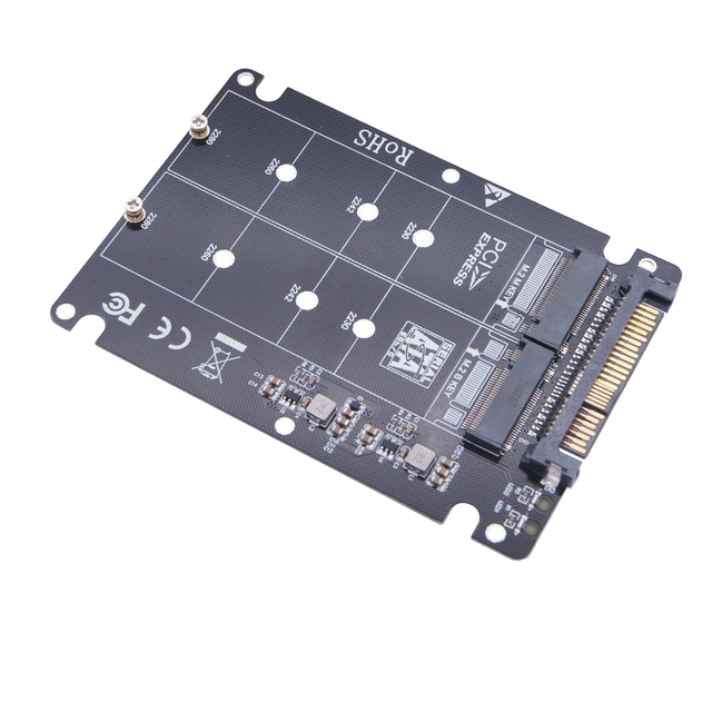 M.2 NGFF MSATA SSD to for SATA 3.0 Adapter 2.5inch Converter Riser Card for PC Laptop 6Gbps PCB Material for Desktop Add-On