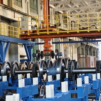 Robot Gantry Tugas Berat 1,5 Ton Set Roda Kereta Api Pengangkut Manipulator Truss Transfer Titik Tetap Motor 3 kW untuk Industri Kereta Api