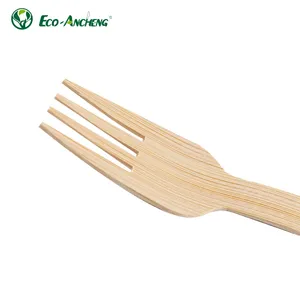 Vendita calda Set di posate in legno di bambù usa e getta forchette cucchiai Set di stoviglie compostabili