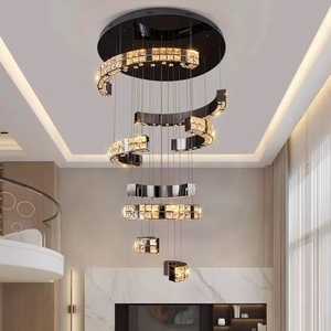 Luminaire de plafond en cristal LED à intensité variable Luminaire de salon en cristal foncé pour la maison déco hôtel alimenté par courant alternatif pour le bureau à domicile - Product Image 2