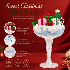 Caja de Regalo de Navidad, Kit de Manualidades con Arcilla de Secado al Aire para Hacer Postres, con Accesorios de Pegamento en Crema para Niños, OEM ODM - Product Image 4