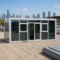 Maison conteneur démontable, structure en acier, panneaux sandwich, 20 pieds, 40 pieds, bâtiment modulaire préfabriqué pour bureau, hôtel, villa
