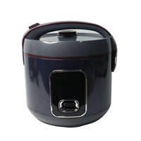 Mini-cuiseur électrique 1,5 L, cuiseur à riz noir pur, pot et cuiseur vapeur antiadhésifs noir et or, pour la cuisson du riz, fonction maintien au chaud, usine OEM