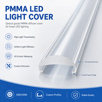Diffuseur en acrylique PMMA de qualité optique pour éclairage LED, haute transmission, anti-jaunissement, pour éclairage LED linéaire, extrusion personnalisée