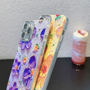 <span class=keywords><strong>Cover</strong></span> per telefono cellulare con fiore giallo viola di colore retrò per <span class=keywords><strong>Iphone</strong></span> 15 14 13 12 <span class=keywords><strong>11</strong></span> <span class=keywords><strong>Pro</strong></span> <span class=keywords><strong>Cover</strong></span> posteriore Max - Product Image 3