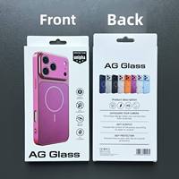 Casing Kaca AG untuk iPhone 18 Pro Max Warna Ungu Baru Casing Ponsel Magnetik untuk iPhone 18 Pro Max 17 16 15 14 13 12 11