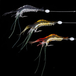 Appât <span class=keywords><strong>de</strong></span> pêche réaliste en forme <span class=keywords><strong>de</strong></span> crevette souple avec lumière luminescente, pré-monté, 9 cm, 6 g, pour la pêche aux prédateurs en eau douce et en eau salée - Product Image 5