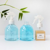 Bouteille de 250ml en plastique PET de couleur transparente de haute qualité avec pulvérisateur à gâchette de couleur blanche pour cosmétiques