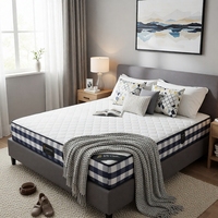 Matelas Hybride 2 Places en Mousse à Mémoire de Forme Queen Size 25cm d'Épaisseur Conforme Visco-Élastique Haute Densité Orthopédique Soutien Optimal Garantie 10 Ans