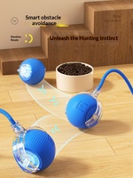 Juguete Interactivo para Mascotas con Estilo Deportivo, Pelota Recargable por USB con Evitación Automática de Obstáculos para Perros y Gatos