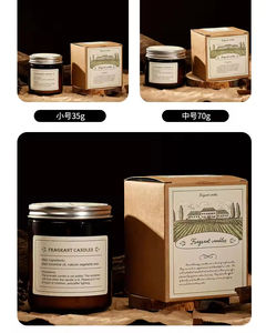 Bougie de luxe en cire de soja 100% biologique et écologique dans un bocal en verre, populaire, avec huile essentielle d'ambre pour la Saint-Valentin - Product Image 6